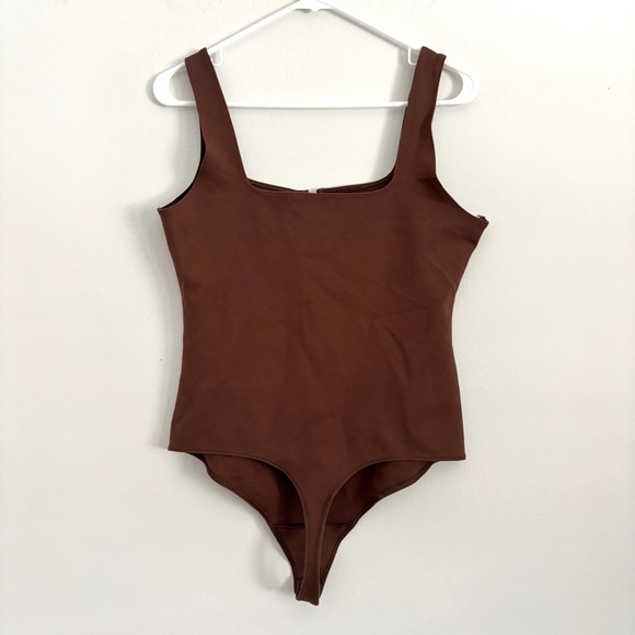 Abercrombie & Fitch Brown Sleeveless Bodysuit Soft Collection Women’s Size Large - Picture 5 of 7